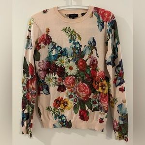 Ted Baker light cotton floral sweater size 3